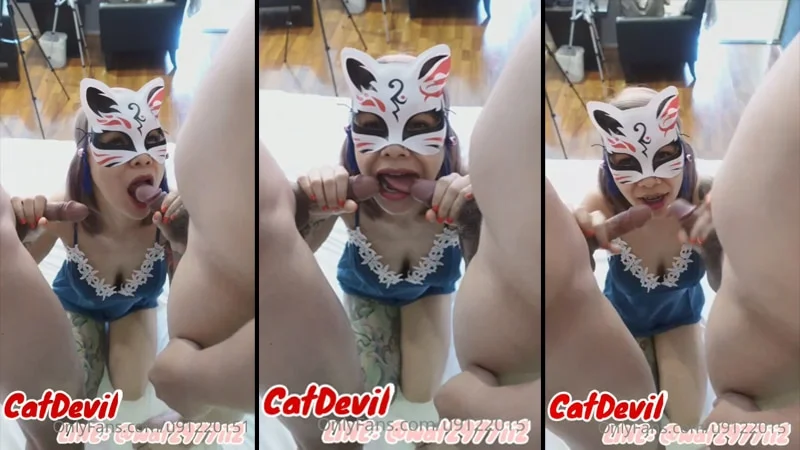 2รุม1 แมวปีศาจ vk โม๊คควย ควงสองกระบอง เลียหัวควย โชว์เสียว