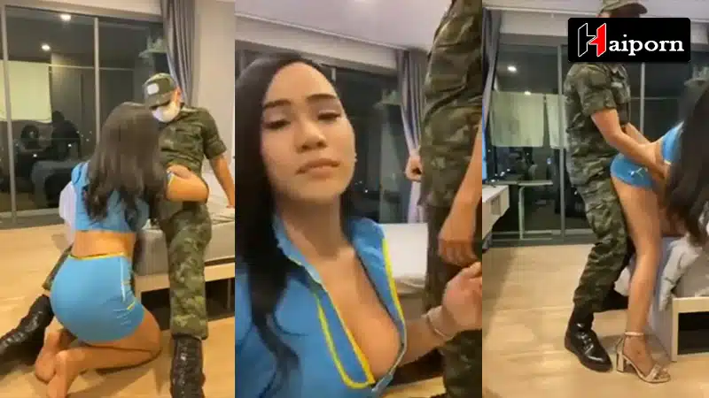 คลิปหลุด vk ตั้งกล้อง เย็ดโชว์ สาวแอร์โฮสเตส นมใหญ่ vs หนุ่มทหารควยโต ซัดกันนัว ทั้งอมควย เลียไข่ ขึ้นให้อีก ขย่มหี ควงเอวพริ้วโคตรๆ