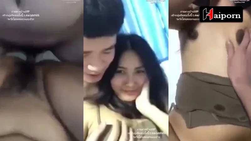 คลิปหลุดตั้งกล้อง เย็ดกัน หลุดน้องเมษา นั่งนัวรัวลิ้น ดูดปากกับแฟน ก่อนจะทนความเงี่ยนกันไม่ไหว ชวนเย็ด กระแทกหี ท่าหมา ครางดังลั่นห้อง